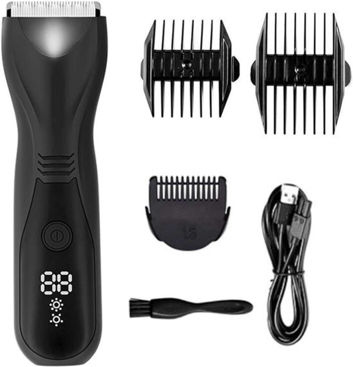 Elektrische trimmer - Lichaamsverzorging - Hygiënisch trimmen - Waterdicht met LED - 50 gram