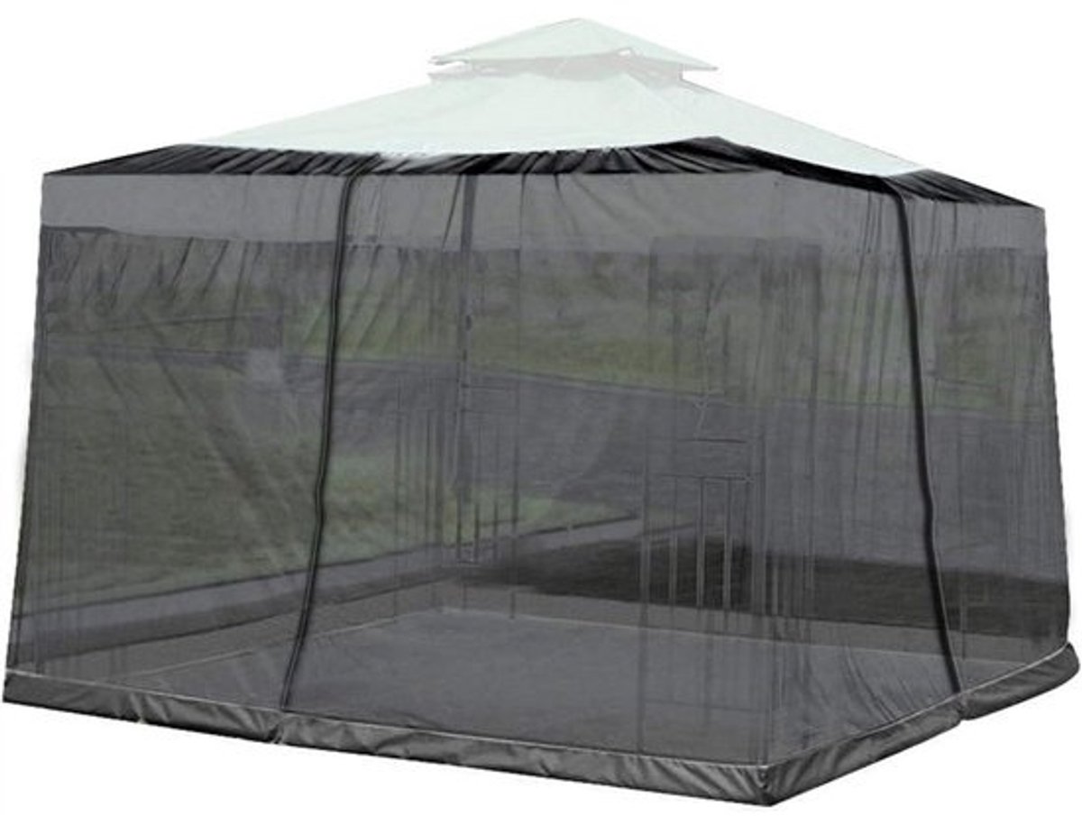 Parasol Klamboe - Terras Net - Buiten Zitten - Dubbele Ritssluiting - 250-300cm Diameter