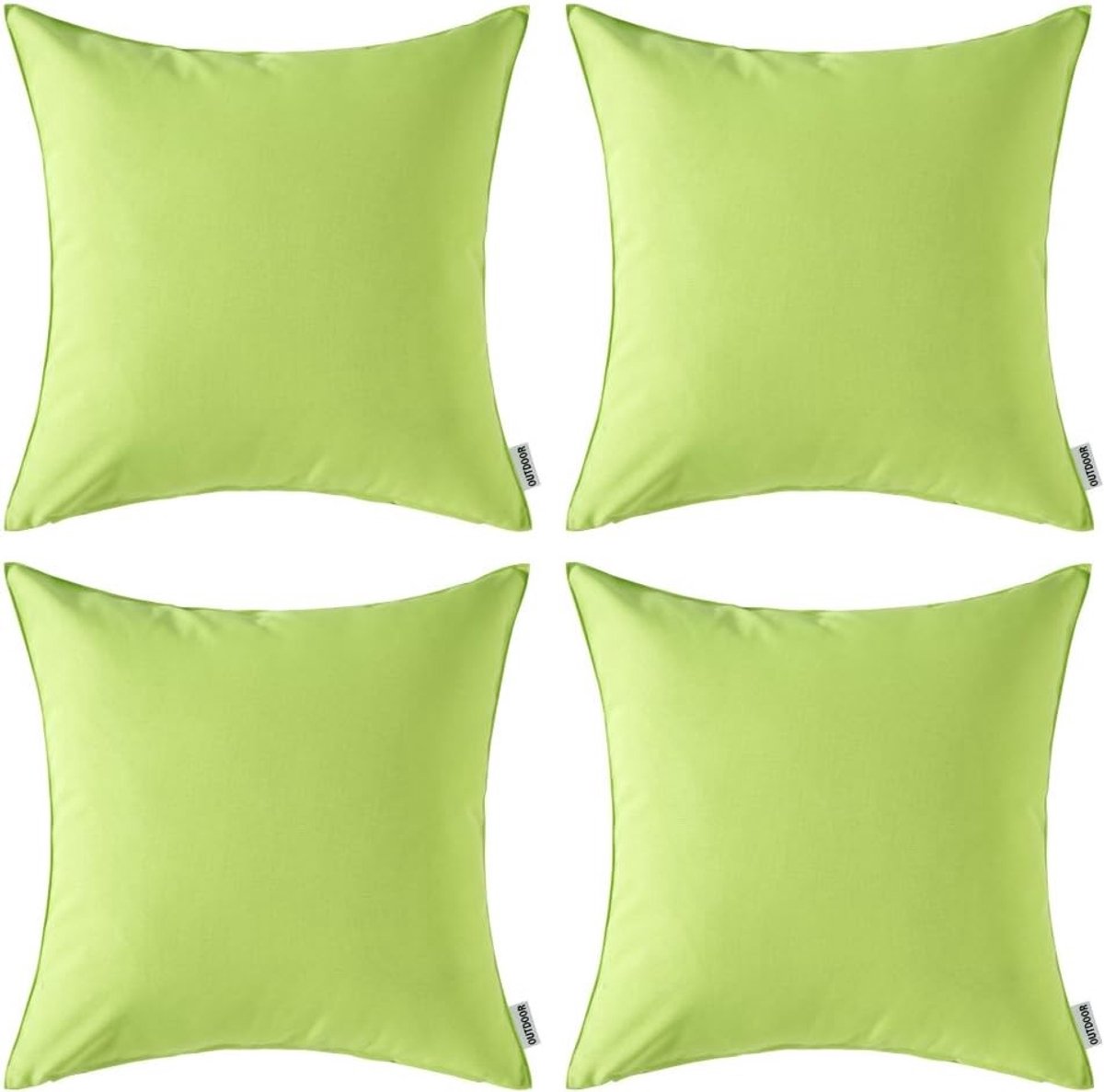 Set van 4 Waterdichte Kussenhoezen voor Buiten, Weerbestendige Decoratieve Kussens voor Sofa en Tuin, Comfortabele Kussenhoezen voor Buitenmeubilair