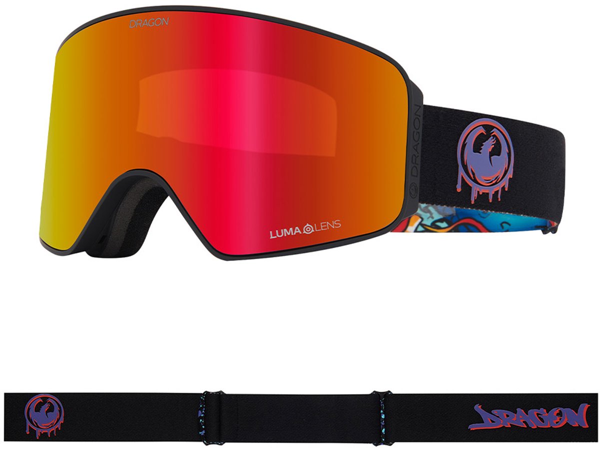 Dragon Alliance NFX MAG OTG Skibril - Rattled/LL Red Ionized & LL Amber