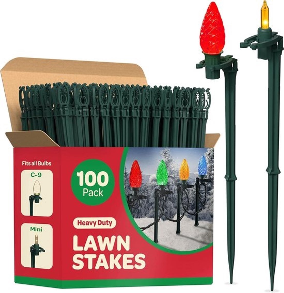 Universele Gazonpalen 100 Stuks - Ideaal voor Tuin en Landschap