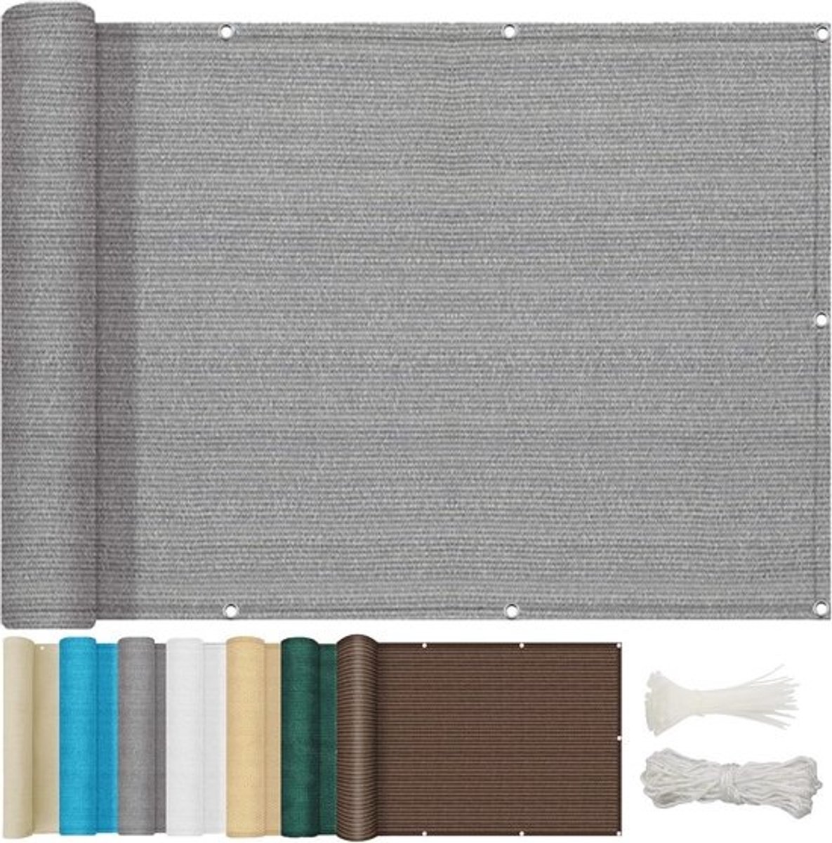 Privacy Screen 65 x 300 cm - Balkonafscherming tegen Inkijk, Buitenbeschutting voor Tuin en Terras, Grijs