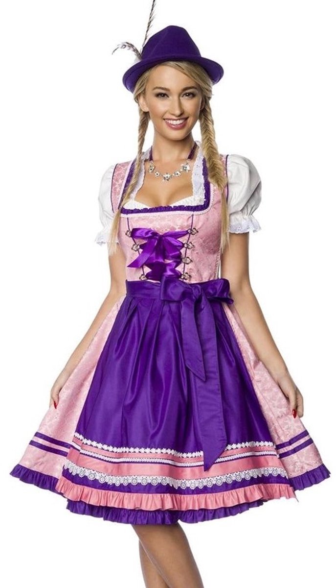 Dirndl Jurk Dames Traditioneel Bavariase Klederdracht met Schort