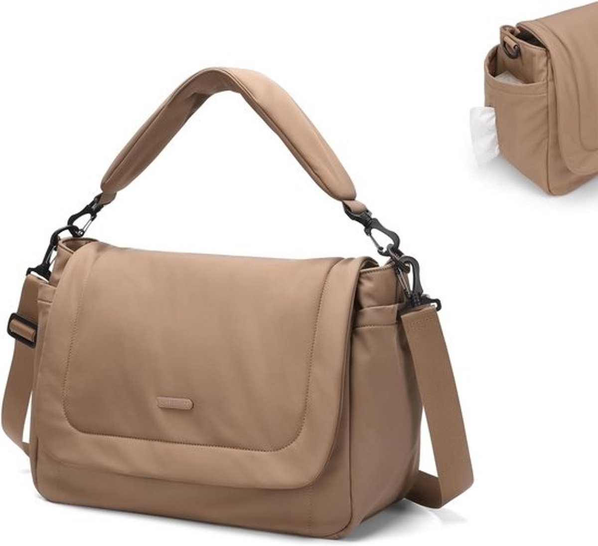 Grote Luiertas Tote voor Moeders, 14L Puffer Reisluier Tas, Crossbody Ziekenhuistas