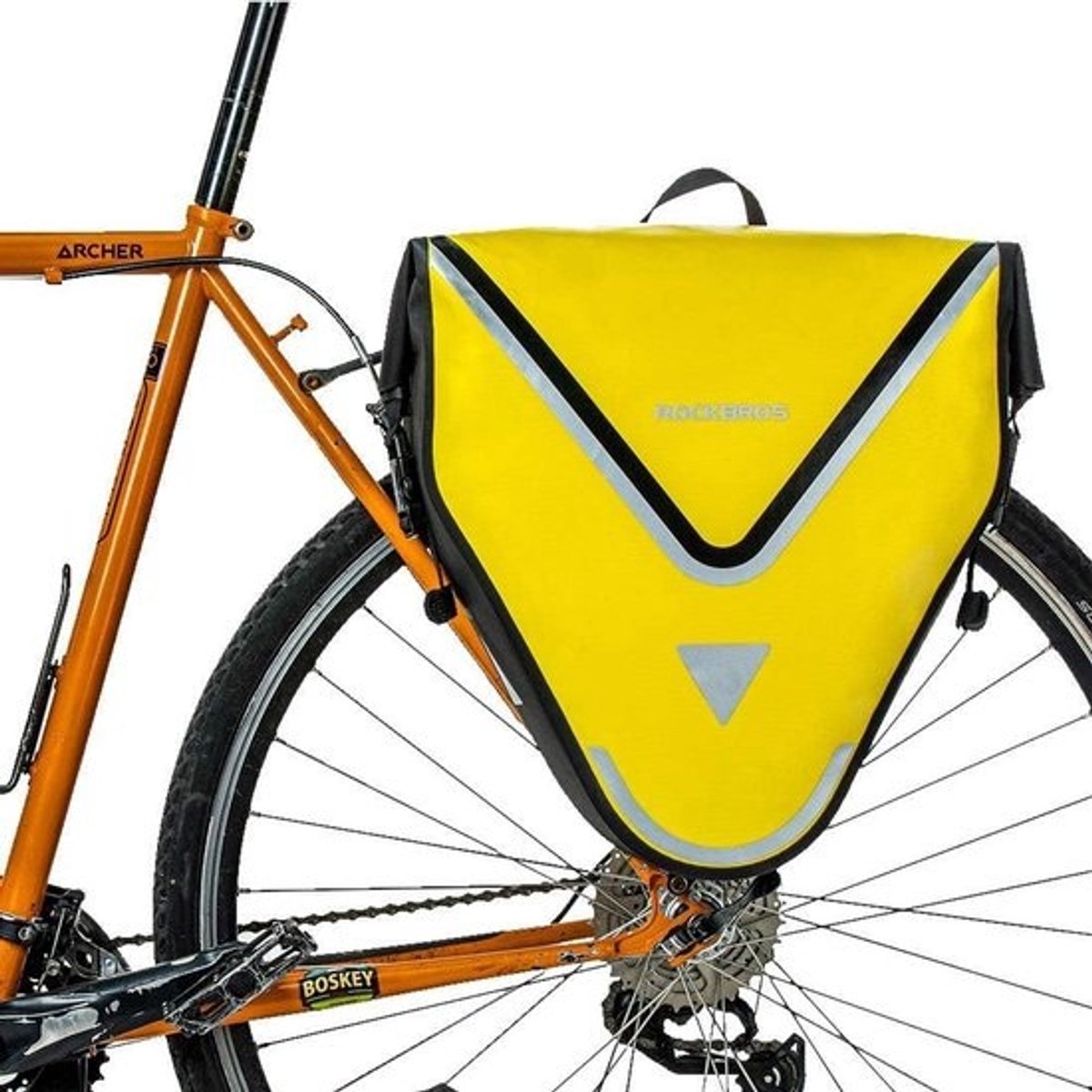 Waterdichte Fietstas Achtertas 20L Geel met Schouderband - Fietsbagage voor Buitenactiviteiten