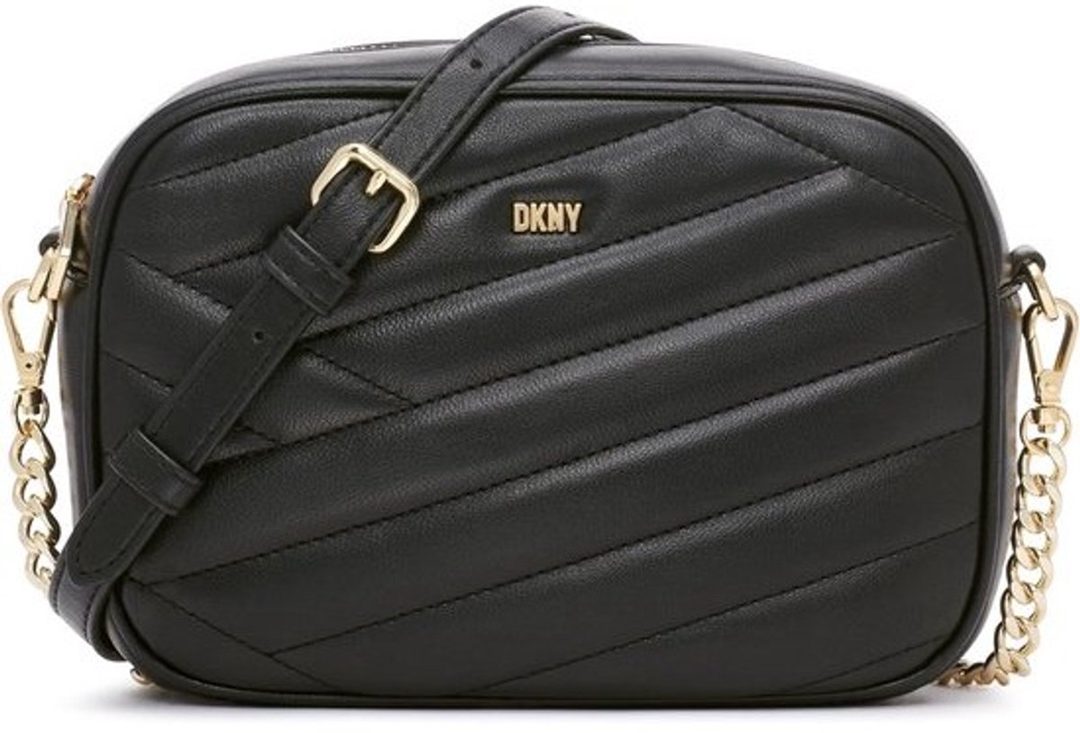 Dames Crossbody Tas Zwart/Goud Verstelbare Band