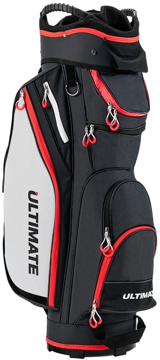 SureDeal® - Golf - Lichte Golftas - Regenhoes Delige Indeling - Gebruik Golftrolley - Golfkaart Rood - Zwart - 39x25x128 cm - Donkerbruin van suredeal — afbeelding 4