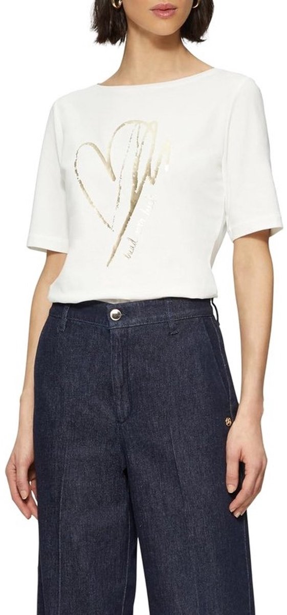 Dames T-Shirt met Korte Mouwen en Elastisch Katoen