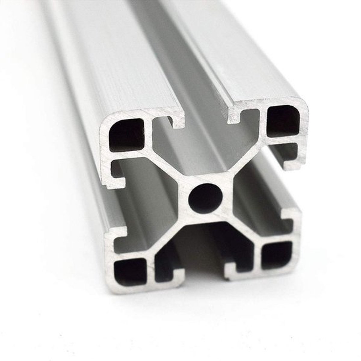 Aluminium Profiel - Bouwprofiel Sleuf 8 - Constructie Bouwen - Precisie Gesneden - 40x40mm 60cm - Zilverkleurig