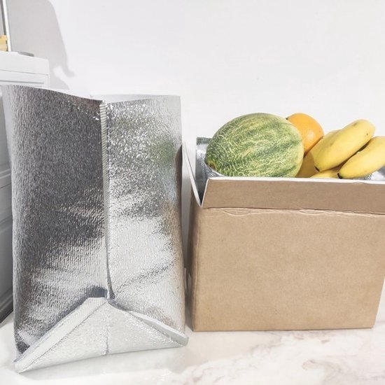 10 Geïsoleerde Verzendzakken voor Bevroren en Warm Voedsel - Waterdichte Herbruikbare Isolatiezakken voor Boodschappen — afbeelding 2