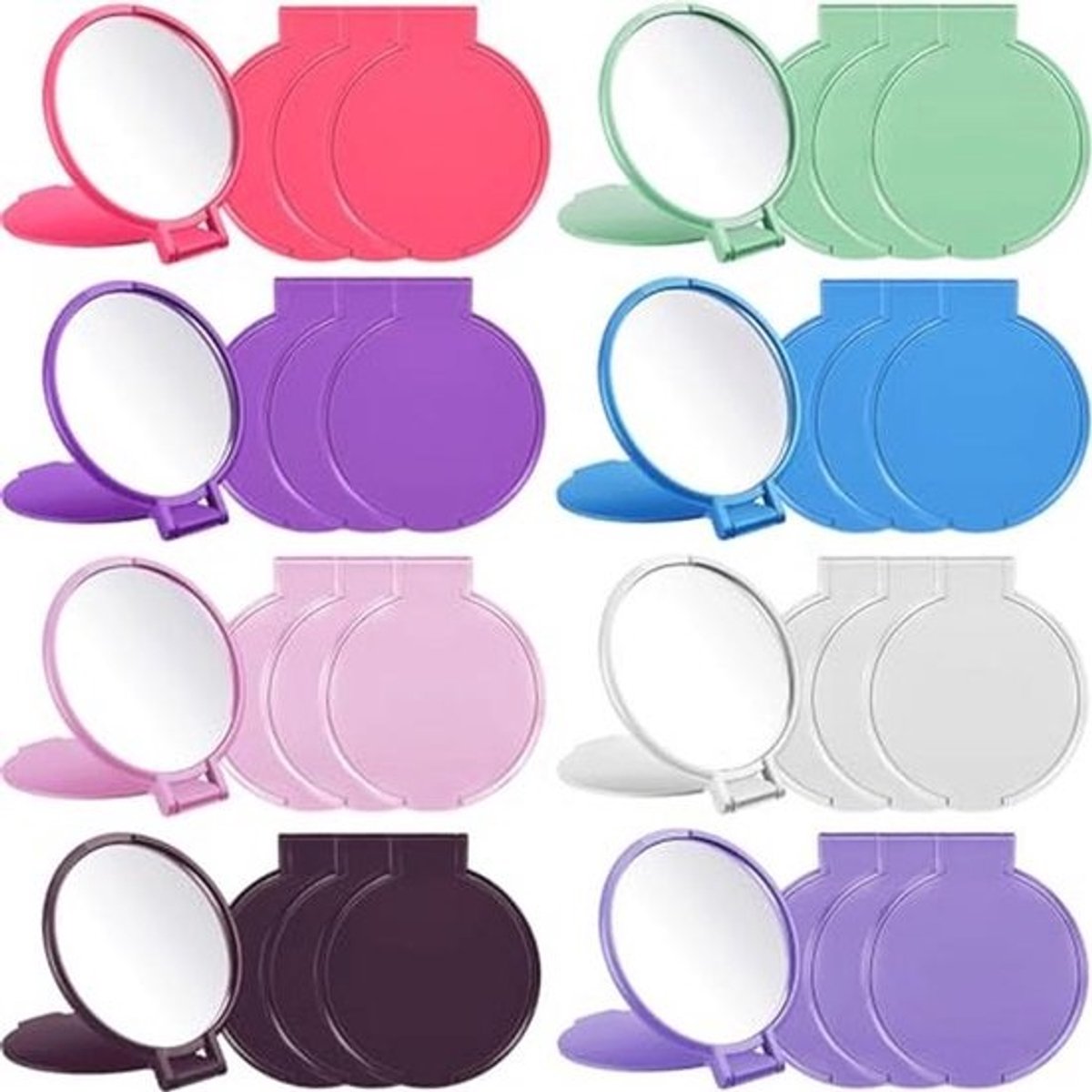 Compacte ronde opvouwbare spiegels voor vrouwen - Mini geschenken en feestartikelen (40 stuks)