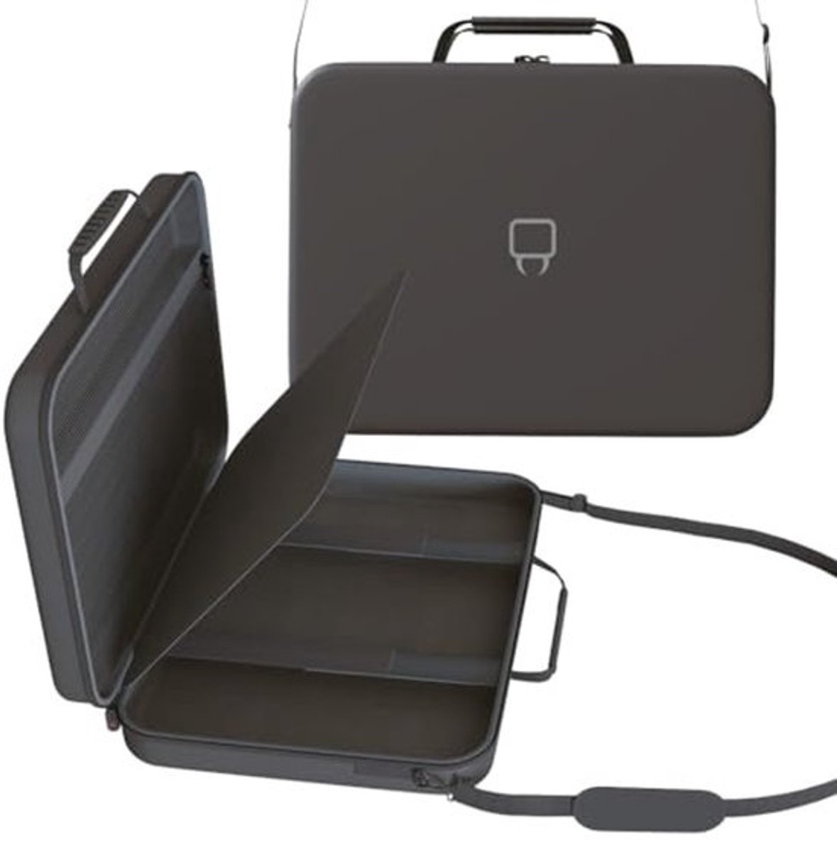 16-inch laptophoes met harde EVA-schaal en zachte binnenvakken