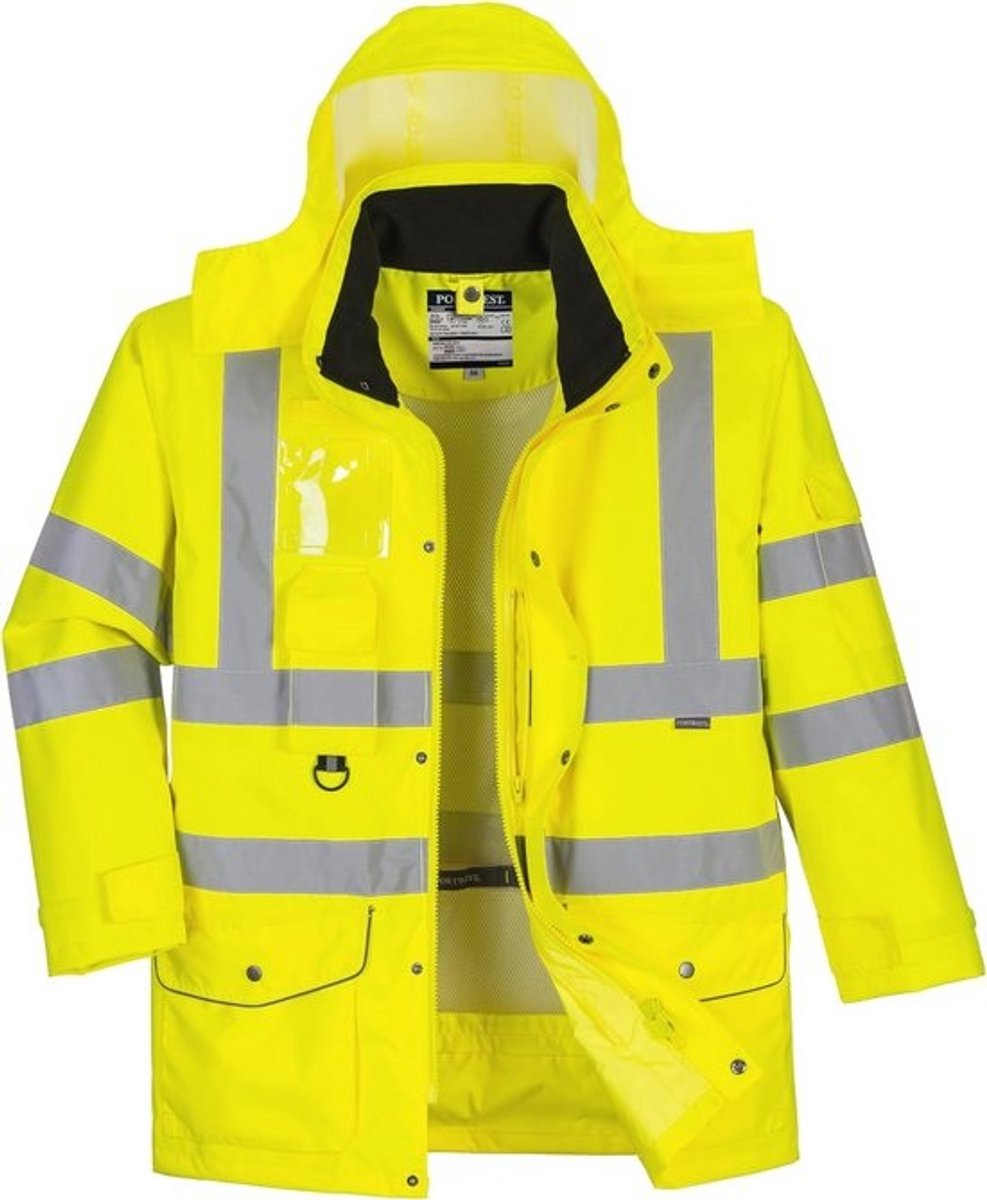 7 in 1 Hi-Vis Jas - Aanpasbare en Multifunctionele Veiligheidsjas