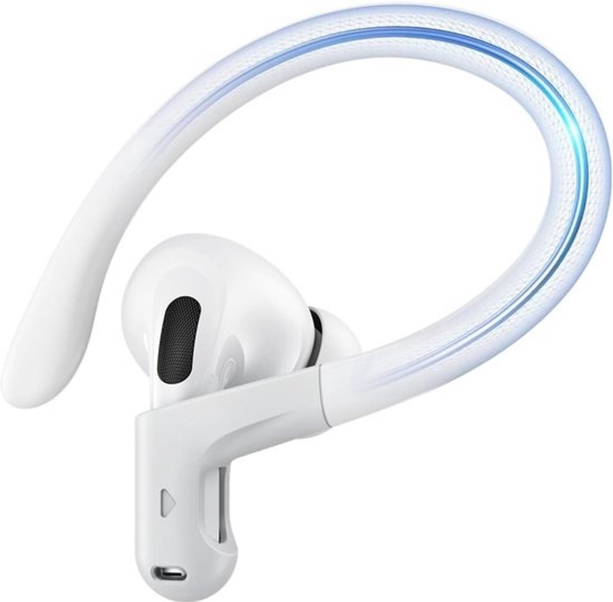 Memory Titanium Alloy Oorhaken voor AirPods Pro 2, AirPods Pro en AirPods 3e met Anti-Lost Lanyard