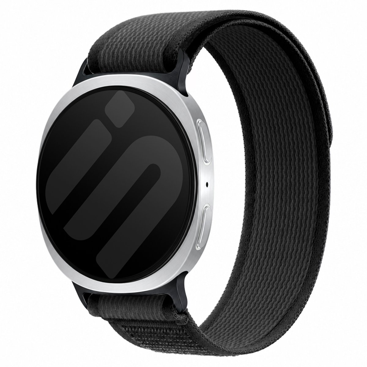Strap-it Trail Nylon bandje geschikt voor Samsung Galaxy Watch 9 (40/44mm) / Watch 8 (40/44mm) / 8 Classic (46mm) - Zwart