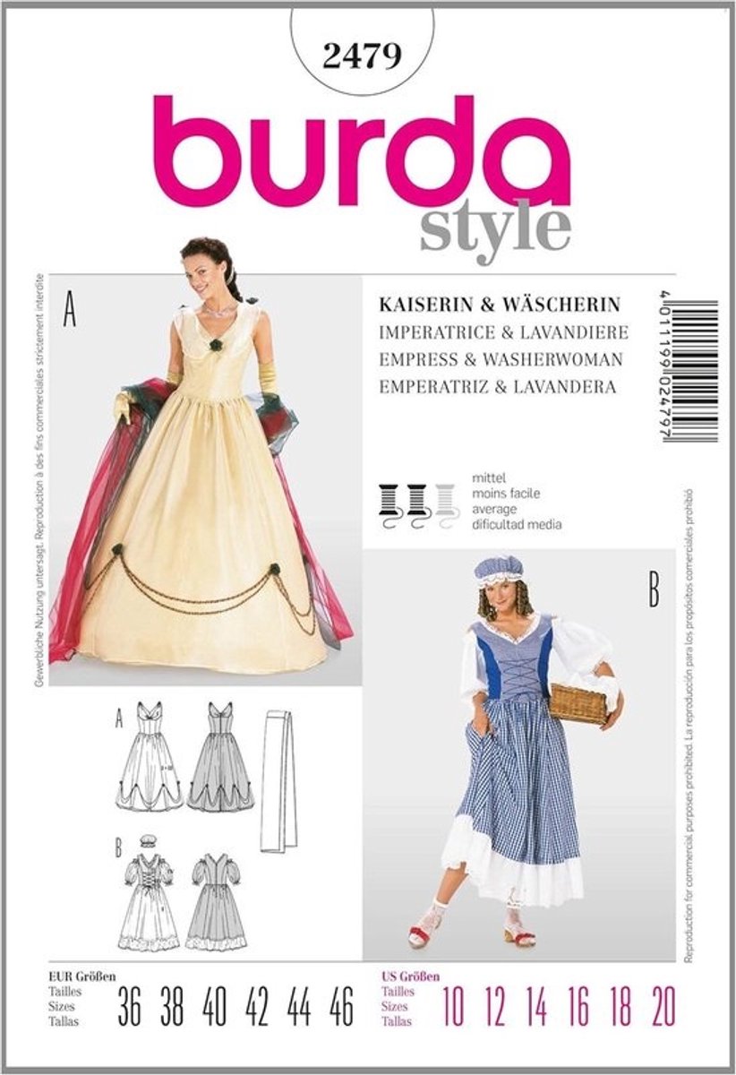 Naaipatroon Jurk - Kleding Patroon - Zelf Kleding Maken - Mouwloos & Dirndl Stijl - Gr 36-46