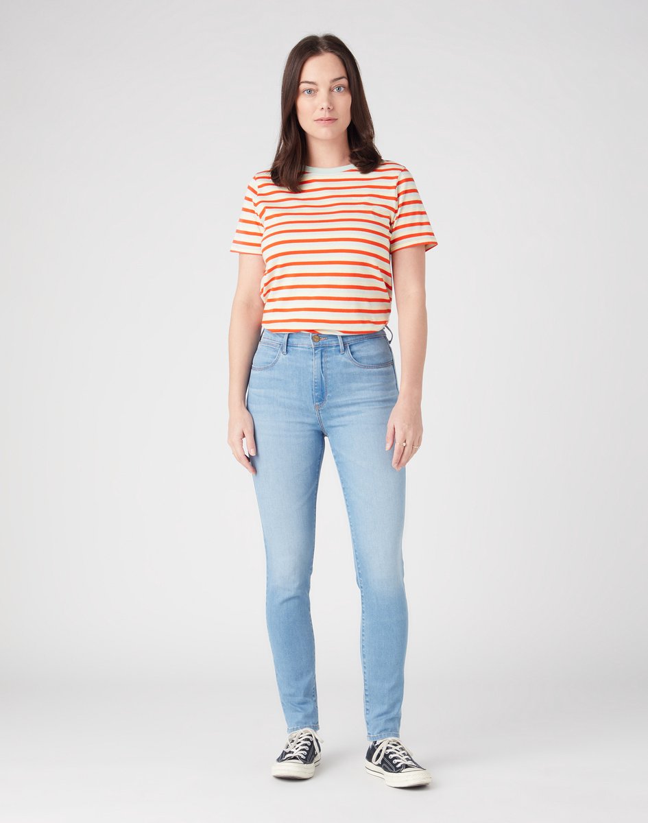 Wrangler HIGH SKINNY BROOKLYN W24 X L32 Blauw