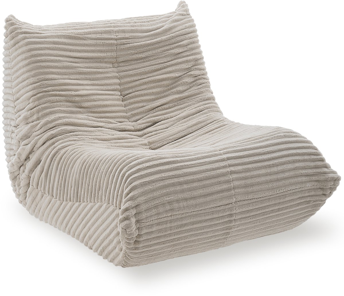 tectake® Loungestoel – Comfortabele Relaxfauteuil met Premium Schuimvulling – Vormvaste Loungefauteuil met Antislip Onderzijde – Moderne Stoel voor Woonkamer, Slaapkamer en Leeshoek - Corduroy