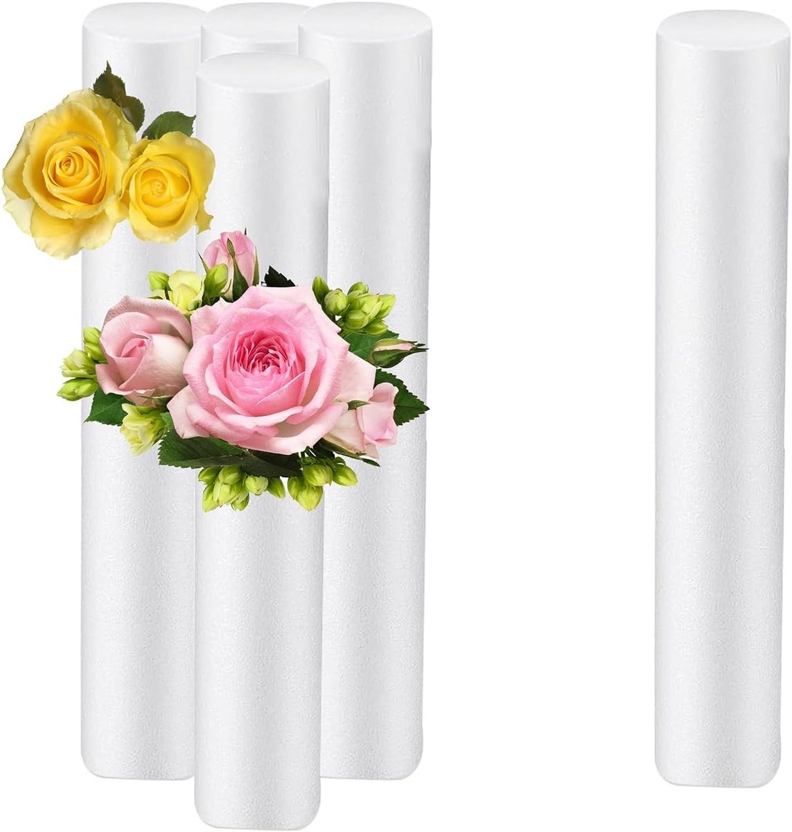 Set van 4 Flower Foam Sticks voor Kunstbloemen, DIY Modelbouw en Creatieve Knutselprojecten - 40 x 5 cm