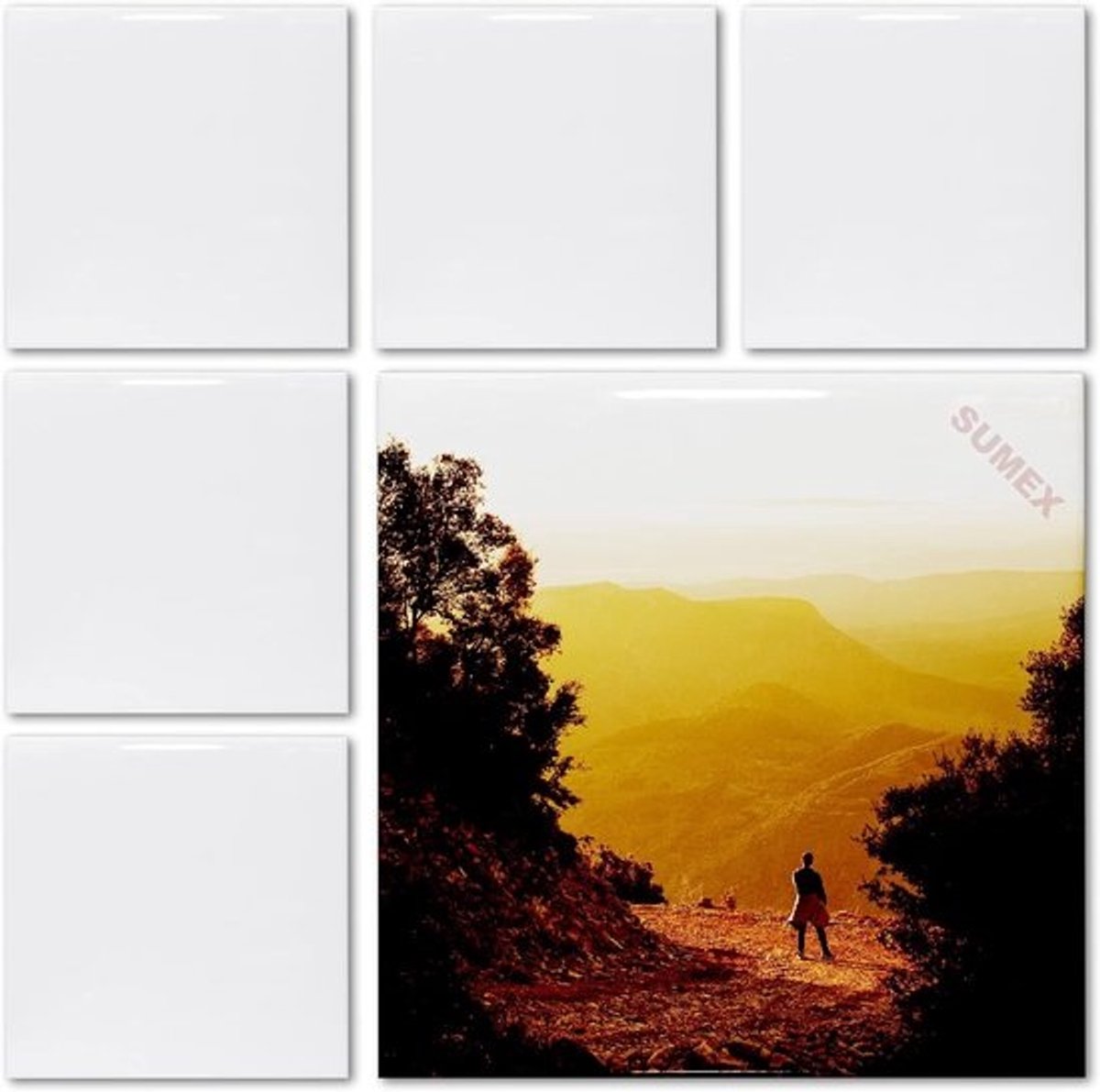 Sublimatie Tegels - Keramische Platen - Zelf Ontwerpen - Glanzende Coating - 15x15 cm - Wit