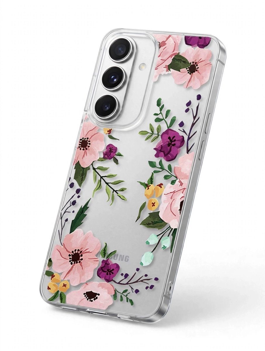 Vrolijk gebloemd telefoonhoesje - Samsung S26 plus