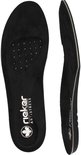 Zwarte Rieker antistress inlegzolen met perforaties en logo.