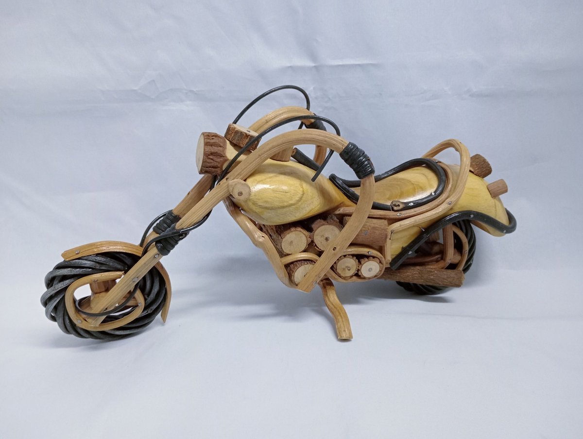 Motor beeld hout harley Davidson motorfiets