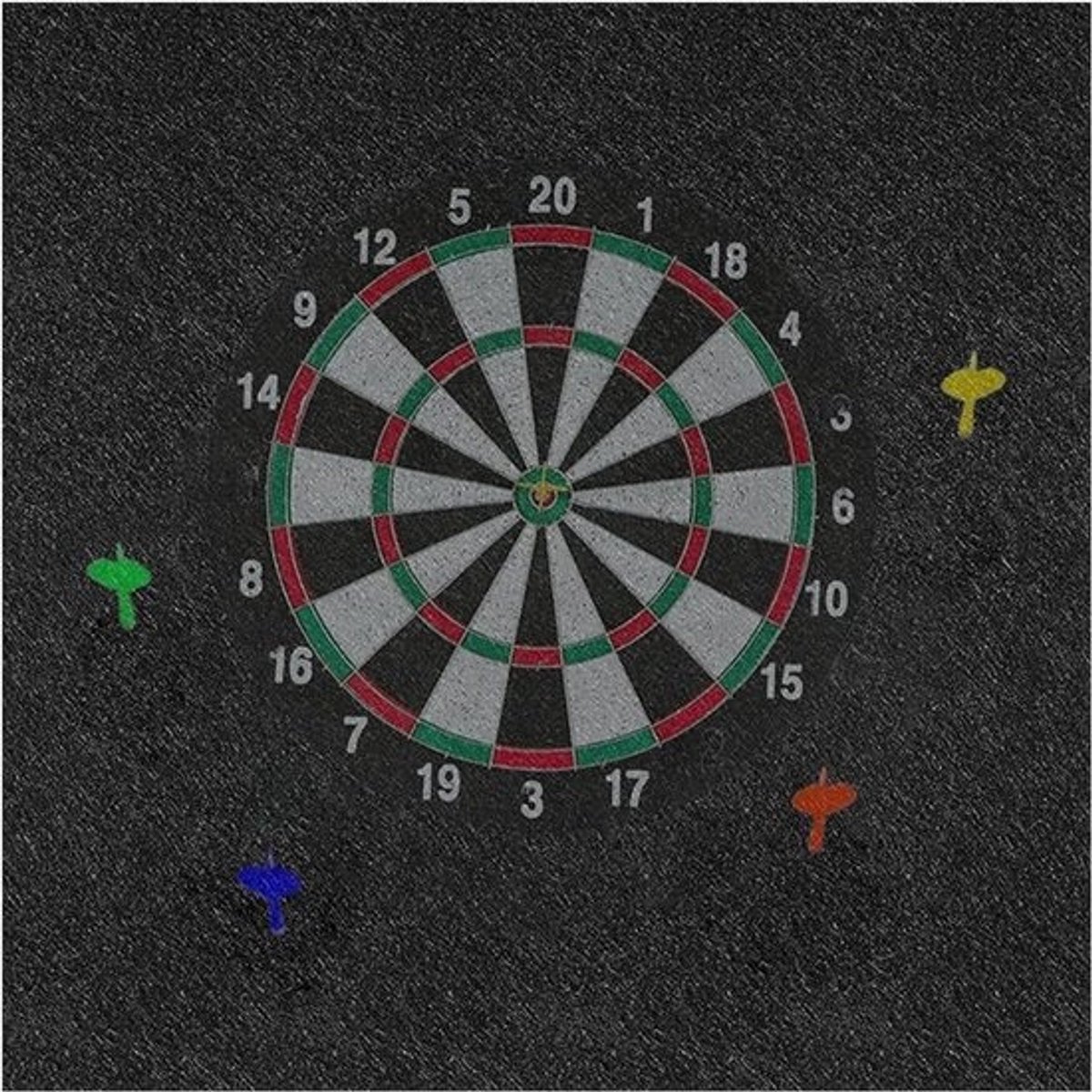Dartbord Wandbescherming - Dartbord Achterwand - Muur Beschermen - Dikke Polyester Plaat - 60 x 60 cm - Zwart