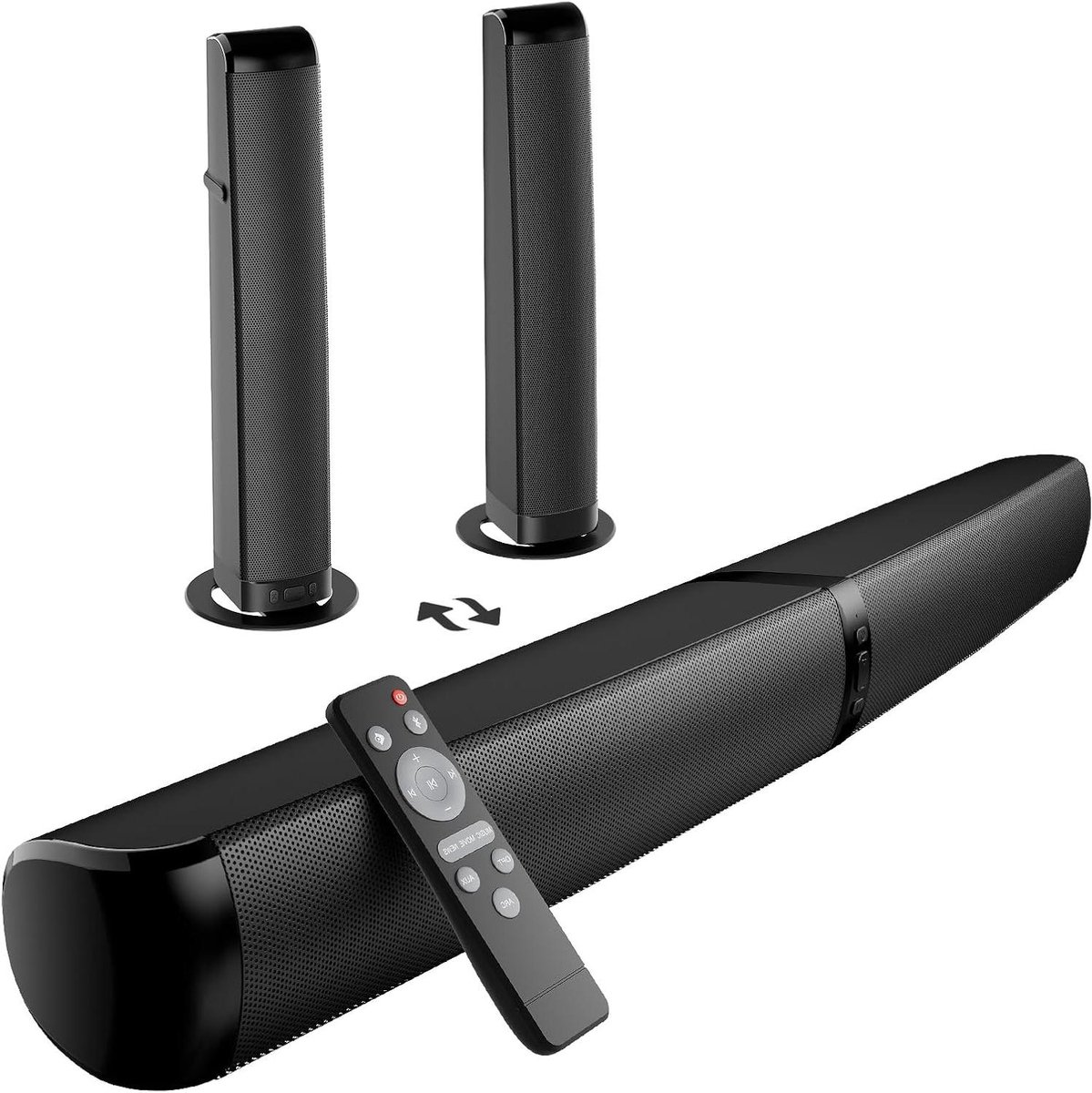 Soundbar Luidspreker - Tv Geluid - Film Kijken - 3D Geluid - 435 cm - Zwart