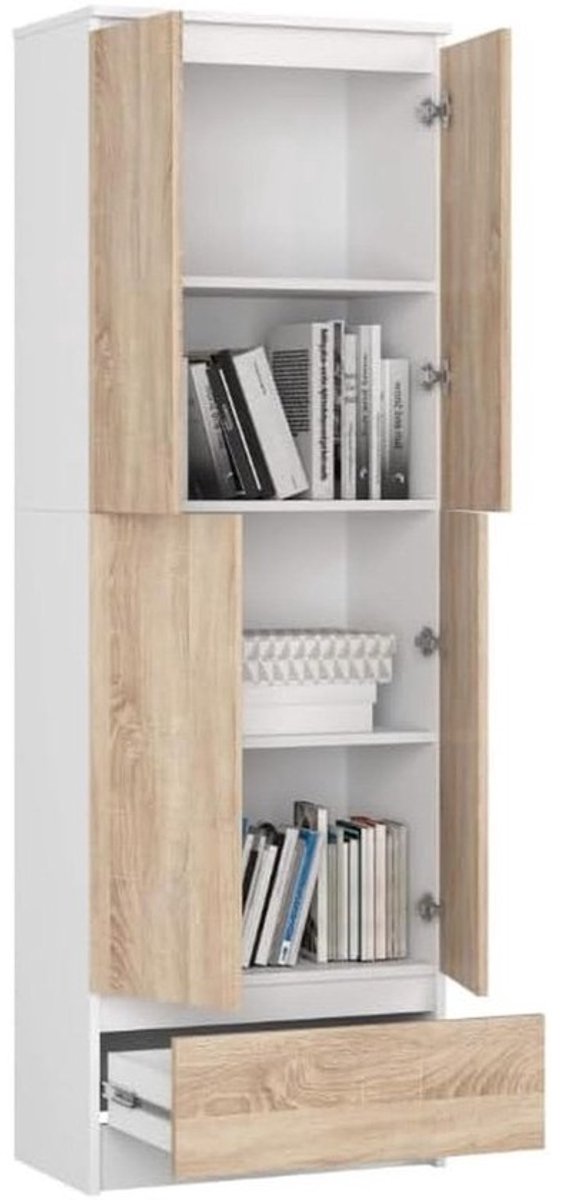 Bureau Boekenkast met Lade en Twee Deuren voor Opslag