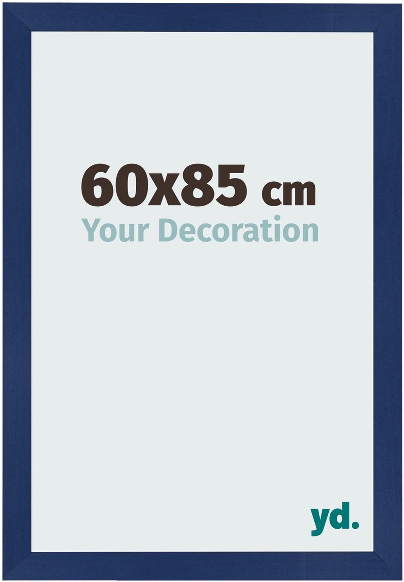 Your Decoration - Fotolijst 60x85 cm - MDF - Donkerblauw Geveegd - Bologna