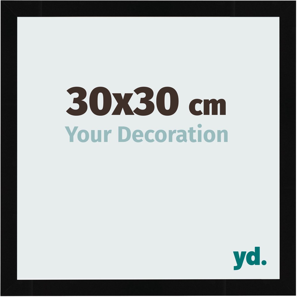 Your Decoration - Fotolijst 30x30 cm - MDF - Zwart Hoogglans - Bologna