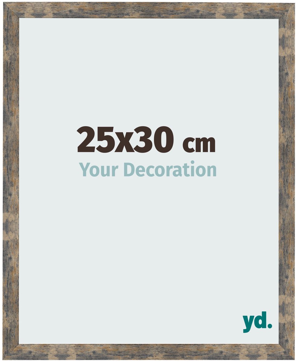 Your Decoration - Fotolijst 25x30 cm - MDF - Blauw Goud Gemeleerd - Bologna