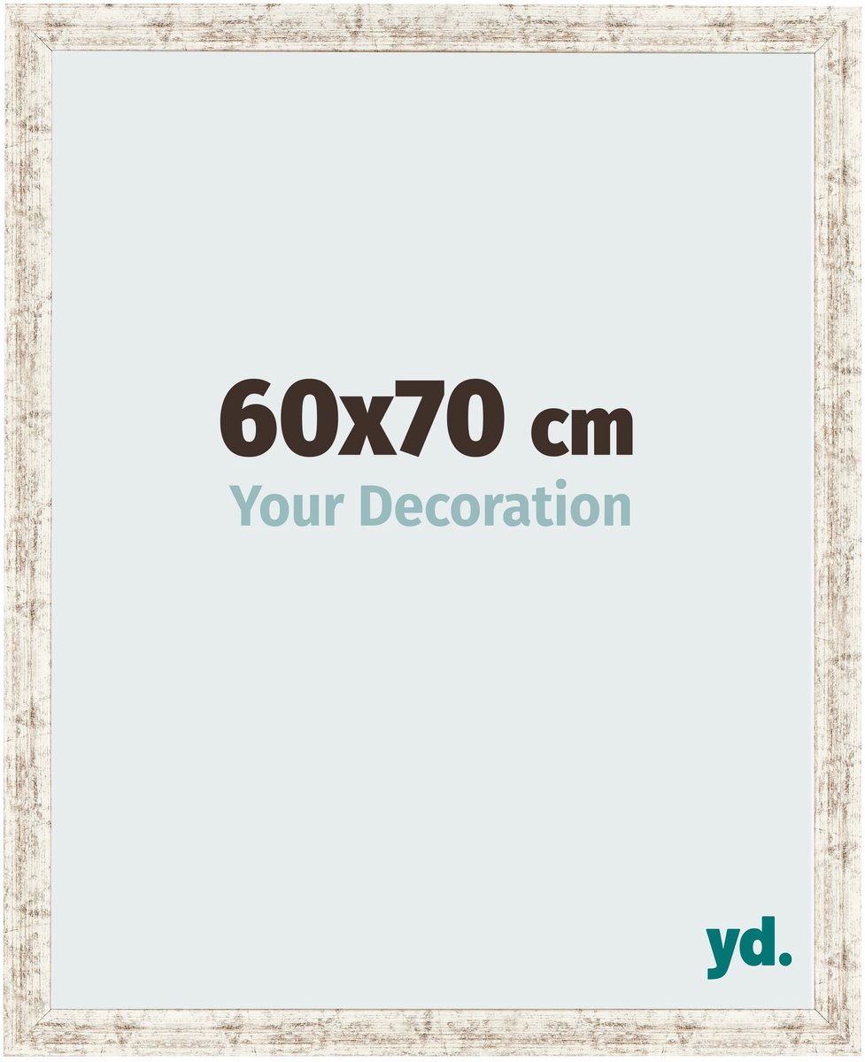 Your Decoration - Fotolijst 60x70 cm - MDF - Wit Vintage - Bologna