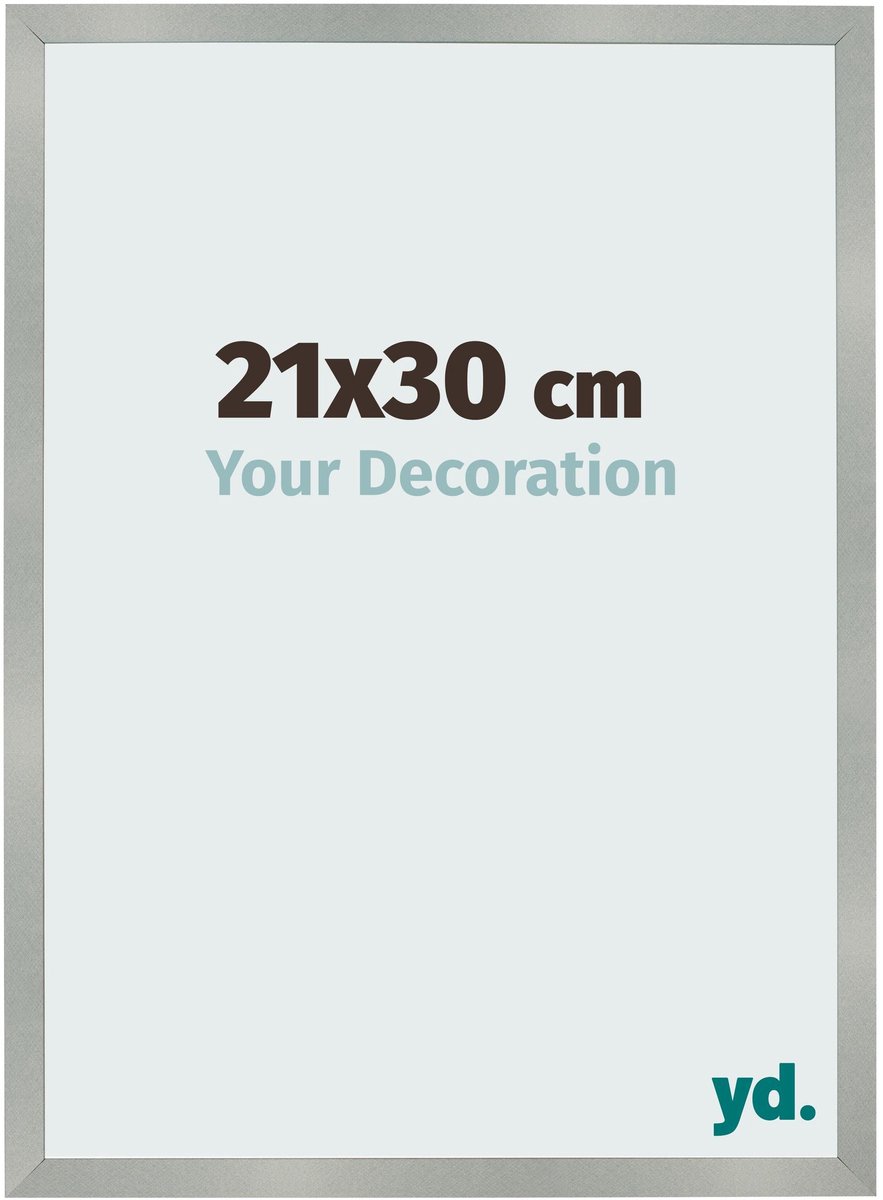 Your Decoration - Fotolijst 21x30 cm - MDF - Aluminium Geborsteld - Bologna