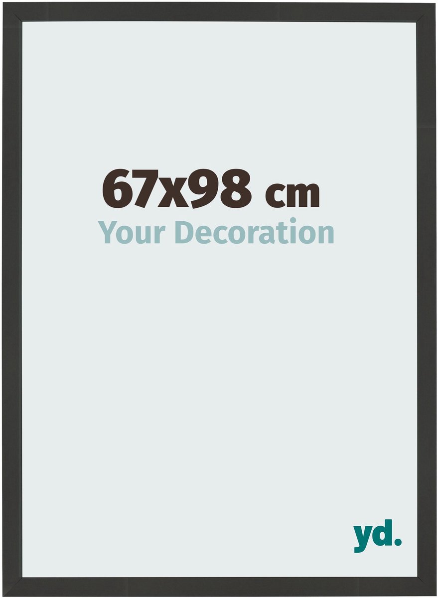 Your Decoration - Fotolijst 67x98 cm - MDF - Zwart Houtnerf - Bologna