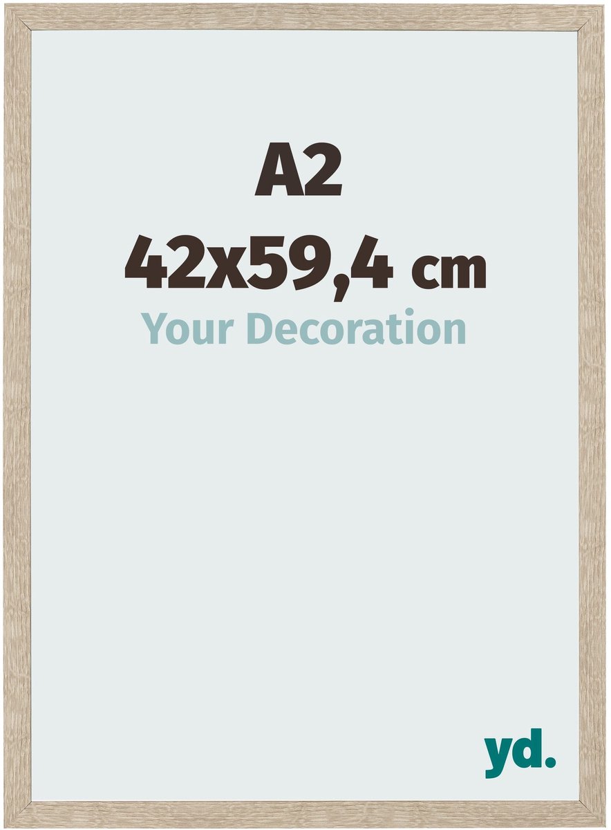 Your Decoration - Fotolijst A2 42x59,4 cm - MDF - Sonoma Eiken - Bologna