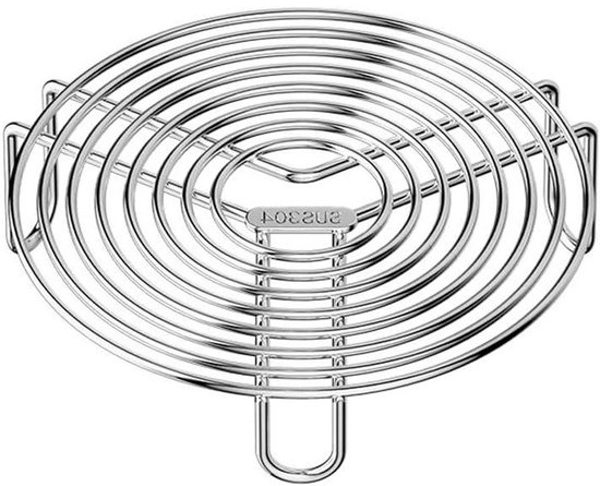 Stoomrek - Kookonderzetter Stoommand - Gezond Koken - Roestvrij Staal 304 - 24 cm - Zilver