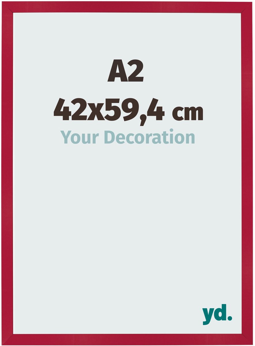 Your Decoration - Fotolijst A2 42x59,4 cm - MDF - Rood - Bologna