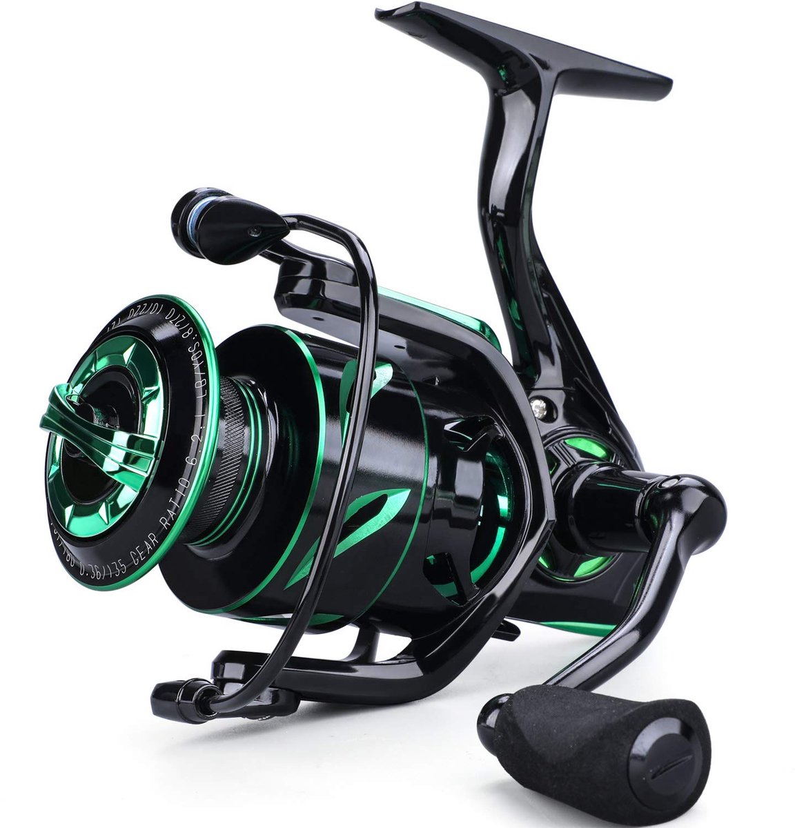 Sougayilang Vismolens Lichtgewicht Zoutwater Spinning Reel - 35lbs Koolstofvezel Drag, 12+1 BB Ultra Glad Alle - ShopVlot