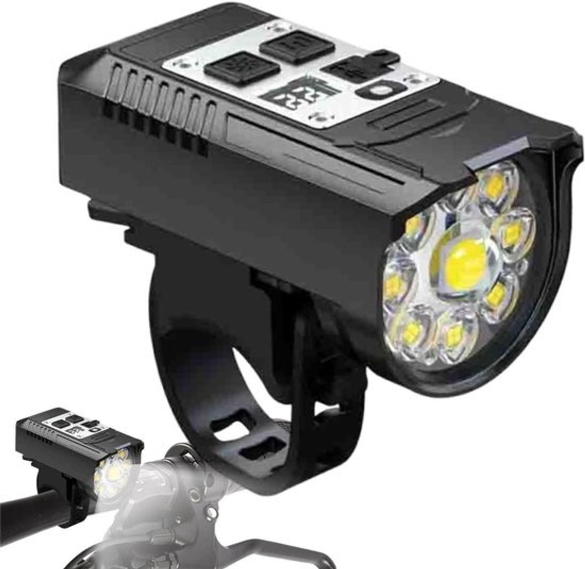 Fietsverlichting Set - Koplamp Achterlicht - Nachtritten - USB-C Snelladen - 20 meter bereik - Enkel kenmerk