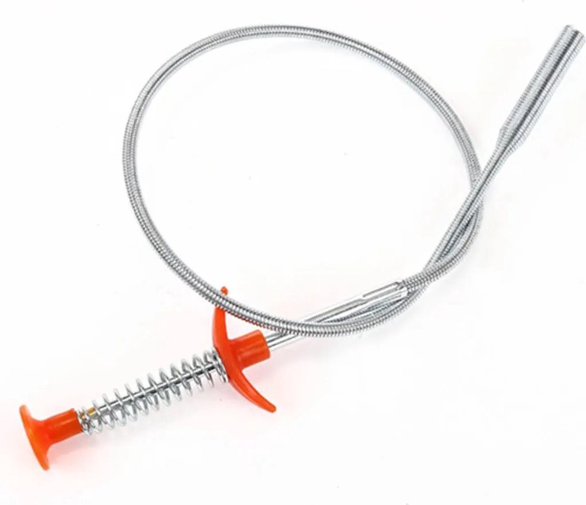Een 60 cm lange, flexibele grijper Geschikt voor een intrekbare grijparm, die gebruikt kan worden als ontstoppingsveer om afvoerbuizen te reinigen die verstopt zijn Geschikt voor haar.