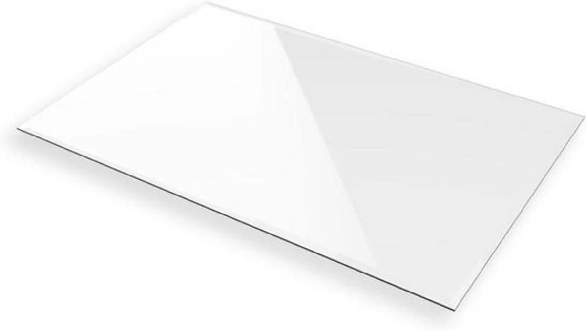 Glazen Plaat - Vloerplaat Haard Tafelblad - Haard Beschermen - Facet Geslepen Rand - 80x60 cm - Transparant
