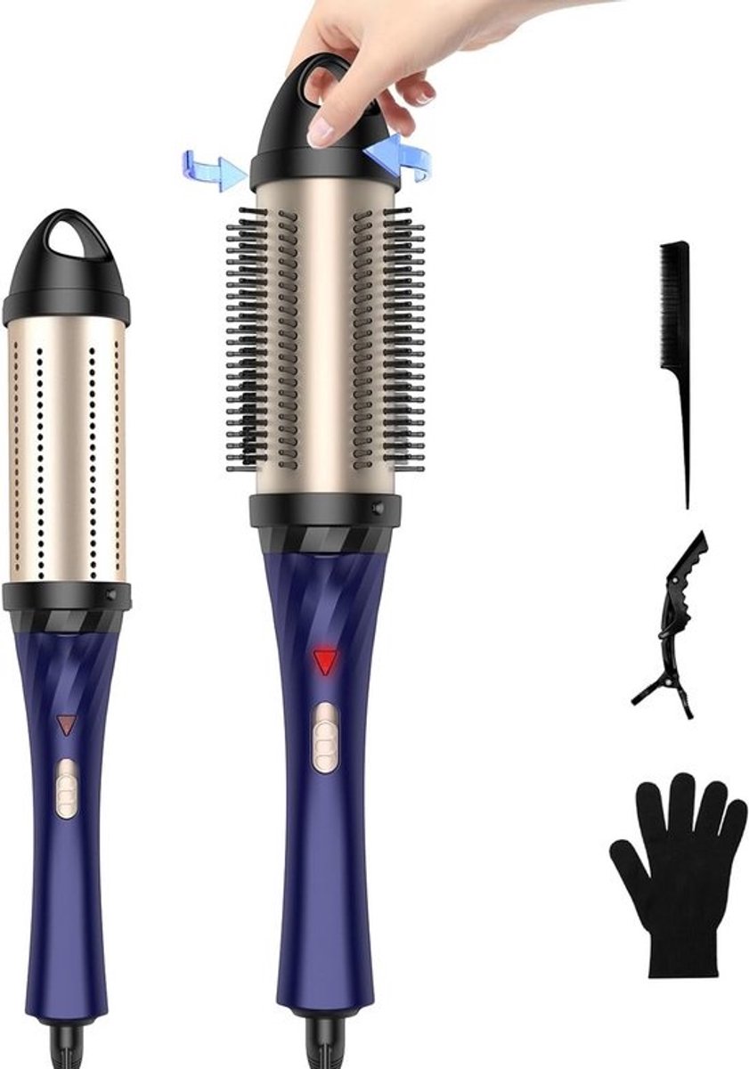Warmteborstel 3-in-1 - Fohnborstel - Krulborstel - Krultang - Stijlborstel - Haarvolume