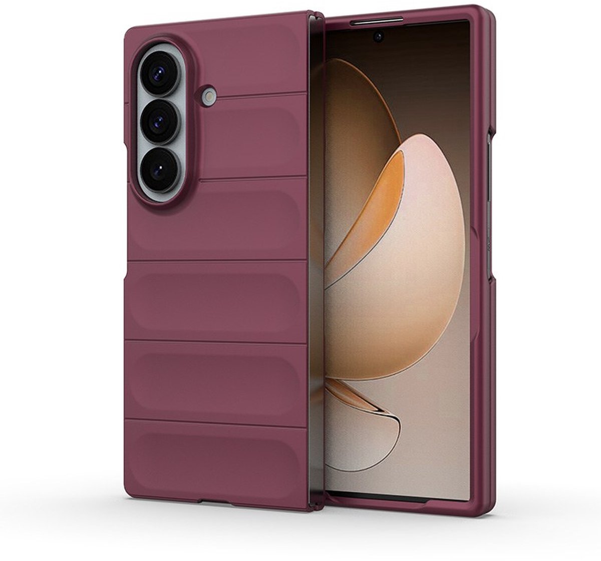 MobyDefend Hoesje - Geschikt voor Samsung Galaxy Z Fold 8 Ultra - TPU Gripcase - Donkerpaars