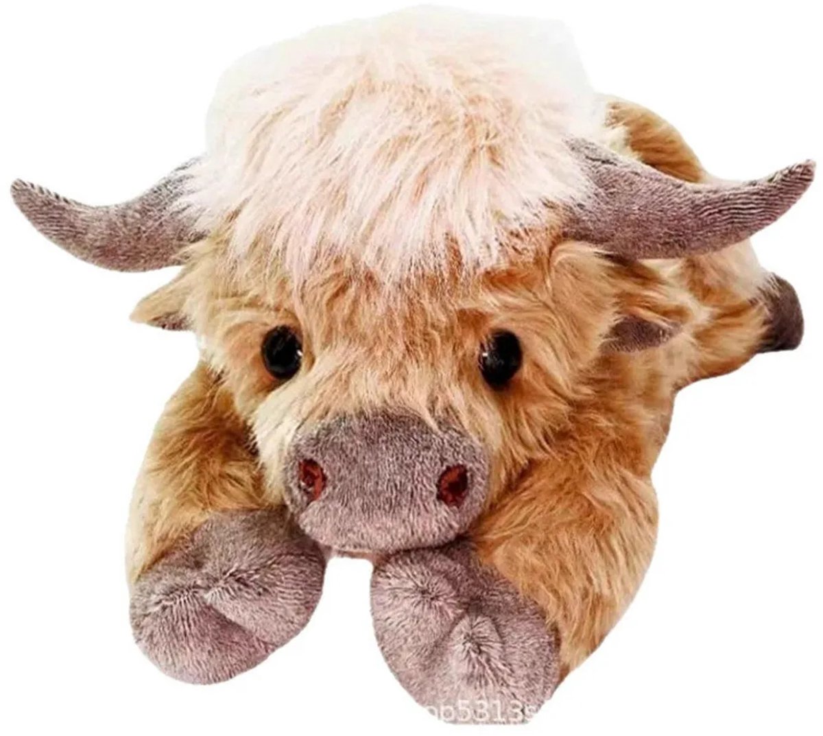 Casalora® Pluche knuffel – Schotse Hooglander Koe Knuffel – 45cm – Hooglandkoe Pop – Zacht en Knuffelig – Lang Pluizig Bruin Haar – Cadeau voor Kinderen Ter Ontspanning en Verzachting van Emoties