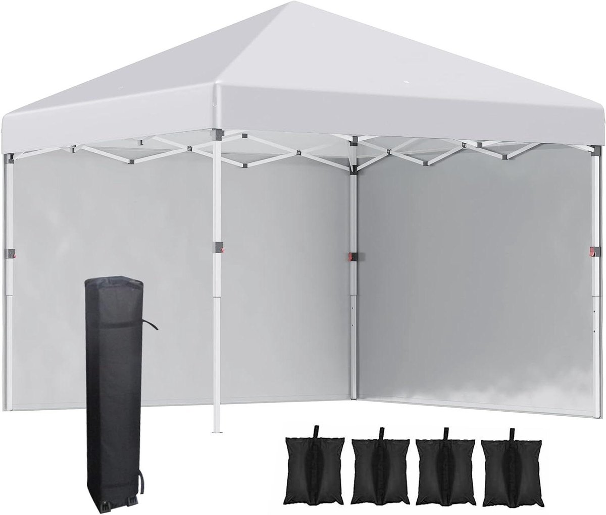 Opvouwbaar Paviljoen - Partytent Gazebo - Feestelijke Bijeenkomsten - UV-bescherming 30+ - 297 x 297 cm - Wit