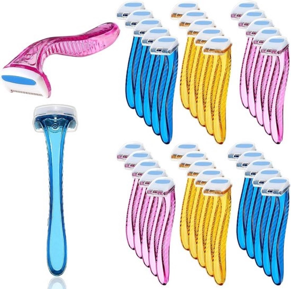 30 Stuks T-Vorm Bikini Scheermesjes voor Vrouwen - Voor Lichaam, Oksel en Gezicht