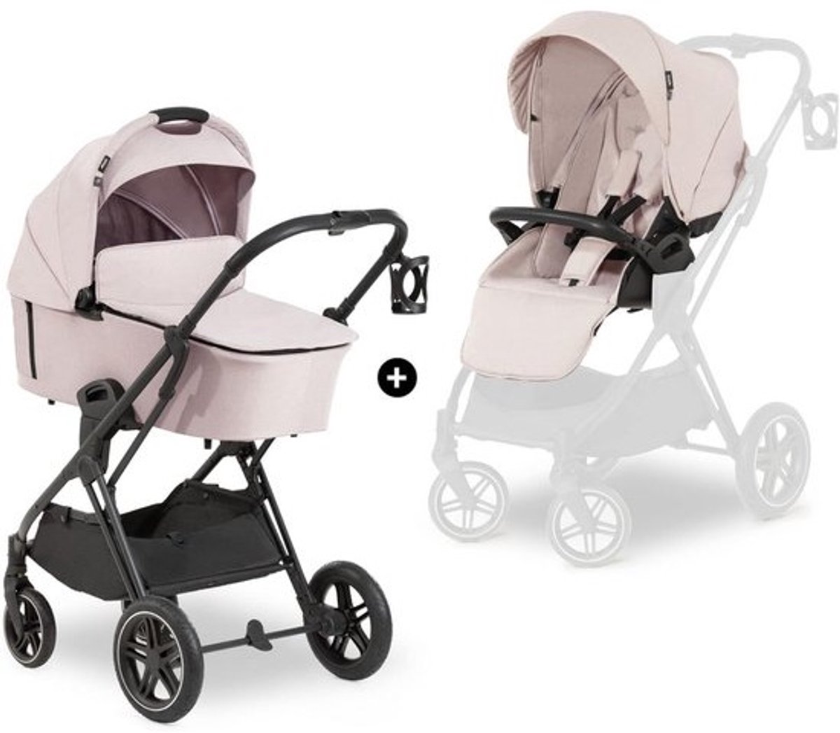 3in1 Kinderwagenset Vision X - Babybak, Draaibaar Stoeltje, Compact & Lichtgewicht