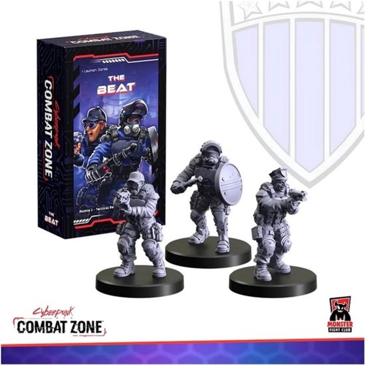 Cyberpunk Miniaturenspellen Uitbreiding voor Combat Zone: Wetshandhavers